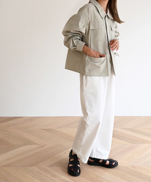 CANAL JEAN（キャナルジーン）の「RED CHOP WORKS(レッドチョップワークス) ポケットジャケット（その他アウター・レディース・グレー/オフホワイト・ONE SIZE）」の7枚目の写真