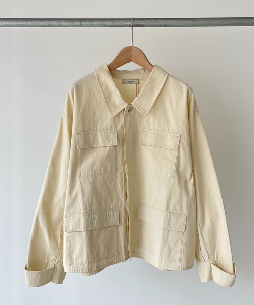 CANAL JEAN（キャナルジーン）の「RED CHOP WORKS(レッドチョップワークス) ポケットジャケット（その他アウター・レディース・グレー/オフホワイト・ONE SIZE）」の11枚目の写真