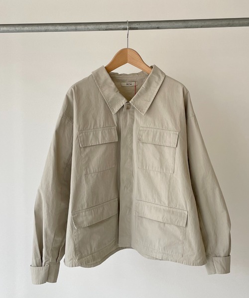 CANAL JEAN（キャナルジーン）の「RED CHOP WORKS(レッドチョップワークス) ポケットジャケット（その他アウター・レディース・グレー/オフホワイト・ONE SIZE）」の14枚目の写真