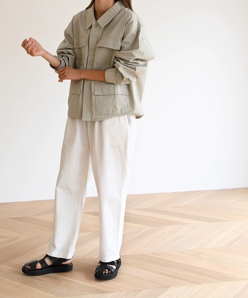 CANAL JEAN（キャナルジーン）の「RED CHOP WORKS(レッドチョップワークス) ポケットジャケット（その他アウター・レディース・グレー/オフホワイト・ONE SIZE）」の9枚目の写真