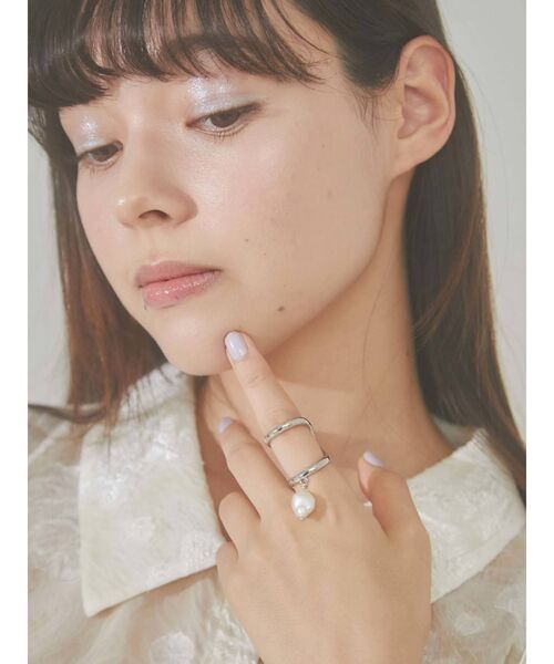 merry jenny（メリージェニー）の「バロックパールダブルリング（リング・レディース・シルバー/ゴールド・FREE）」の4枚目の写真