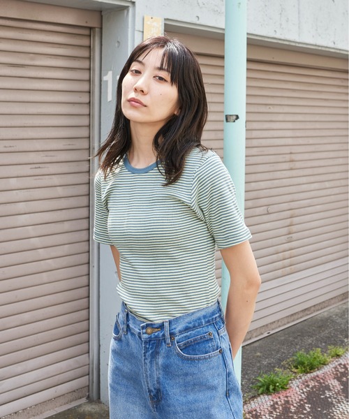 MILLER(ミラー)の「MILLER/CREW TEE(Tシャツ/カットソー・レディース・ブルー/パープル/ブラウン・FREE)」の11枚目の写真