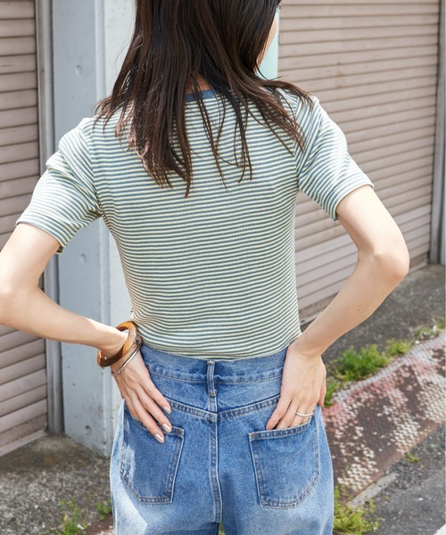 MILLER(ミラー)の「MILLER/CREW TEE(Tシャツ/カットソー・レディース・ブルー/パープル/ブラウン・FREE)」の13枚目の写真