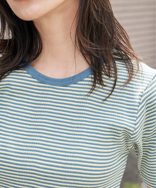 MILLER(ミラー)の「MILLER/CREW TEE(Tシャツ/カットソー・レディース・ブルー/パープル/ブラウン・FREE)」の14枚目の写真