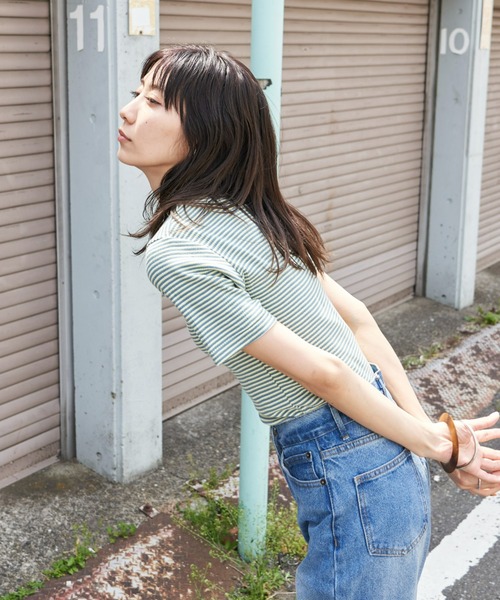 MILLER(ミラー)の「MILLER/CREW TEE(Tシャツ/カットソー・レディース・ブルー/パープル/ブラウン・FREE)」の8枚目の写真