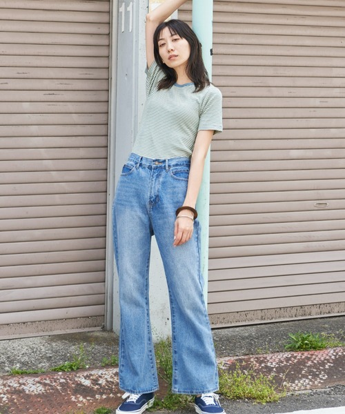 MILLER(ミラー)の「MILLER/CREW TEE(Tシャツ/カットソー・レディース・ブルー/パープル/ブラウン・FREE)」の4枚目の写真