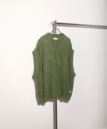 NILWAY | ファインコットン透かし編みオーバーサイズニットベスト(ベスト)