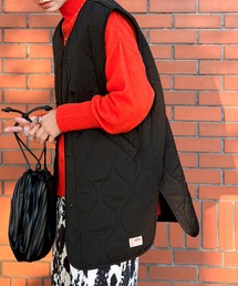 Java | 《JaVaジャバ コラボ》女っぽく味つけ。中綿キルティングミリタリーベスト(ダウンベスト)