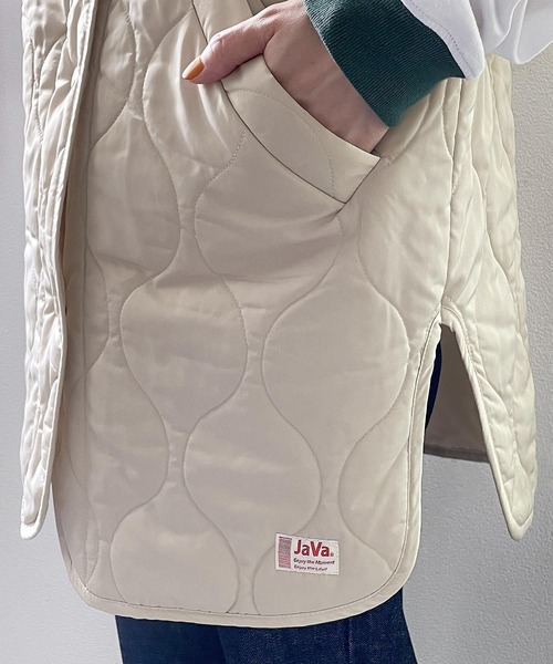 Java（ジャバ）の「《JaVaジャバ コラボ》コーデを1ランクUP。中綿キルティングミリタリーベスト（ダウンベスト・レディース・ブラック/カーキ/アイボリー・SMALL/MEDIUM/LARGE/X-LARGE）」の17枚目の写真