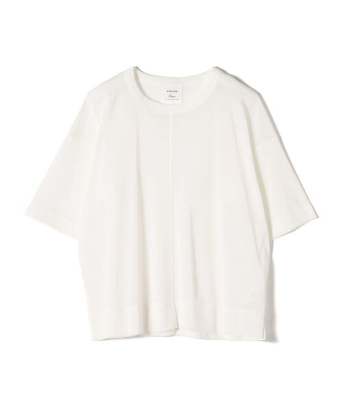 SHIPS(シップス)の「【SHIPS別注】assiette:〈手洗い可能〉チュールショートスリーブ(Tシャツ/カットソー・レディース・ホワイト系その他/ピンク系その他・ONE SIZE)」の1枚目の写真