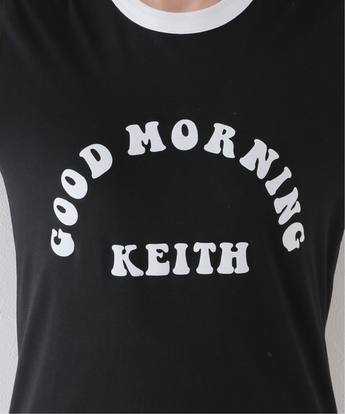 JOINT WORKS（ジョイントワークス）の「【GOOD MORNING KEITH/グッドモーニングキース】RINGER TEE（Tシャツ/カットソー・レディース・ホワイト/ブラック・X-SMALL）」の13枚目の写真