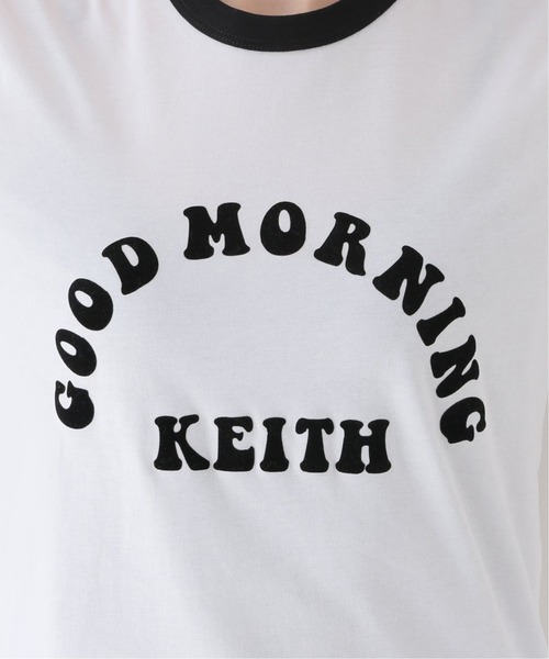 JOINT WORKS（ジョイントワークス）の「【GOOD MORNING KEITH/グッドモーニングキース】RINGER TEE（Tシャツ/カットソー・レディース・ホワイト/ブラック・X-SMALL）」の14枚目の写真