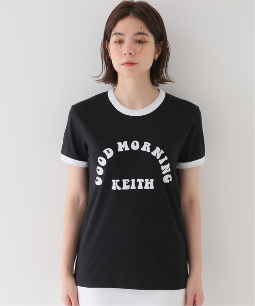 JOINT WORKS（ジョイントワークス）の「【GOOD MORNING KEITH/グッドモーニングキース】RINGER TEE（Tシャツ/カットソー・レディース・ホワイト/ブラック・X-SMALL）」の18枚目の写真