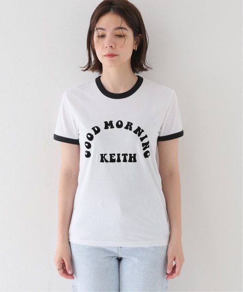 JOINT WORKS（ジョイントワークス）の「【GOOD MORNING KEITH/グッドモーニングキース】RINGER TEE（Tシャツ/カットソー・レディース・ホワイト/ブラック・X-SMALL）」の20枚目の写真