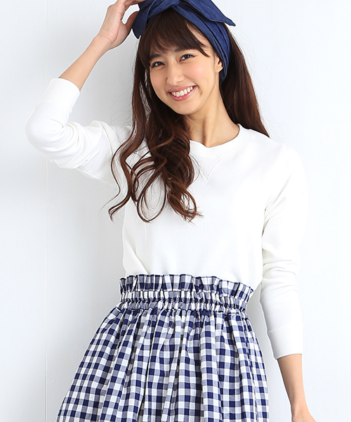 B:MING by BEAMS（ビーミングバイビームス）の「ビーミング by ビームス / TOMPKINS 裏毛プルオーバー（スウェット・レディース・ホワイト/グレー/ネイビー・MEDIUM/SMALL）」の2枚目の写真