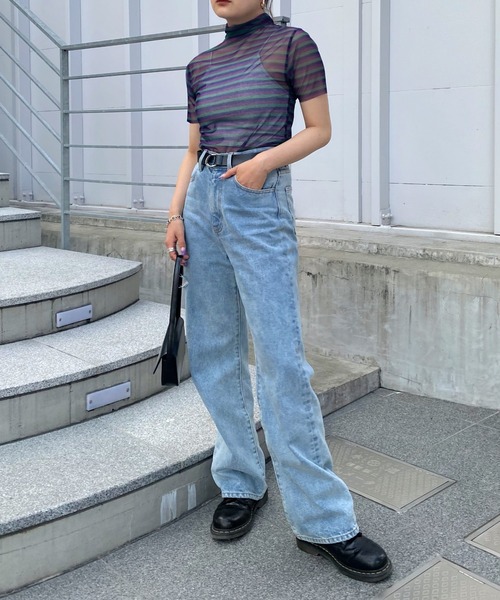 WHO'S WHO gallery（フーズフーギャラリー）の「アソート柄パワーネットTEE（その他トップス・レディース・サックスブルー/パープル/グレー/オフホワイト・FREE）」の16枚目の写真