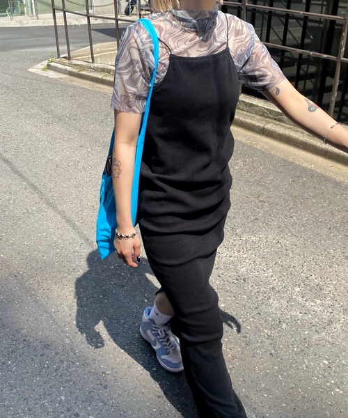 WHO'S WHO gallery（フーズフーギャラリー）の「アソート柄パワーネットTEE（その他トップス・レディース・サックスブルー/パープル/グレー/オフホワイト・FREE）」の6枚目の写真