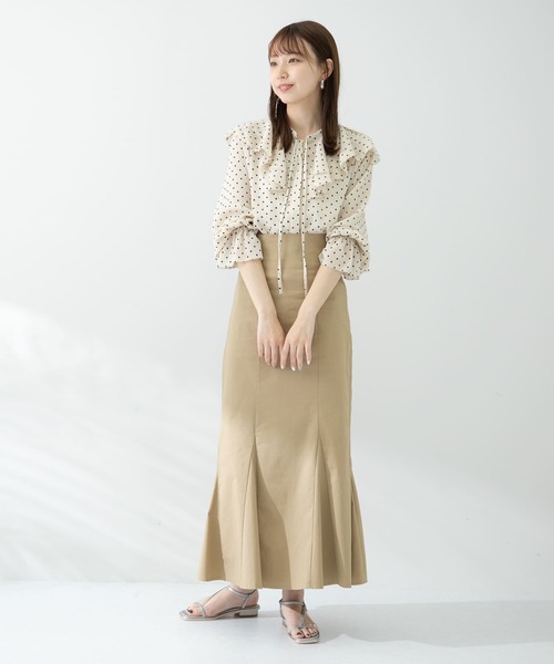 ブラウス シャツ ドットラッフルブラウス レディース ドットラッフルブラウス（シャツ/ブラウス）｜La boutique