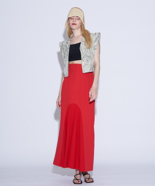 Solace（ソレイス）の「フロントフレアスカート（スカート・レディース・ホワイト/ブラック/レッド・SMALL/FREE）」の10枚目の写真