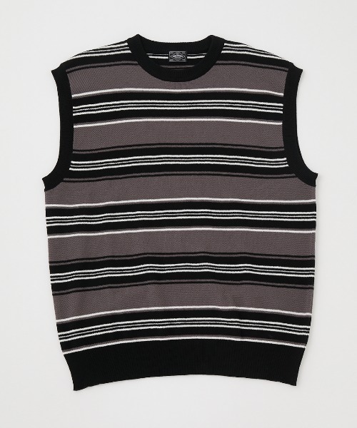 RODEO CROWNS WIDE BOWL(ロデオクラウンズワイドボウル)の「ニットベスト(ベスト・メンズ・ベージュ/ブラック系その他/ホワイト系その他・MEDIUM/LARGE)」の2枚目の写真