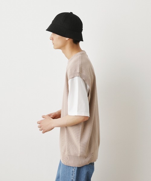 RODEO CROWNS WIDE BOWL(ロデオクラウンズワイドボウル)の「ニットベスト(ベスト・メンズ・ベージュ/ブラック系その他/ホワイト系その他・MEDIUM/LARGE)」の5枚目の写真