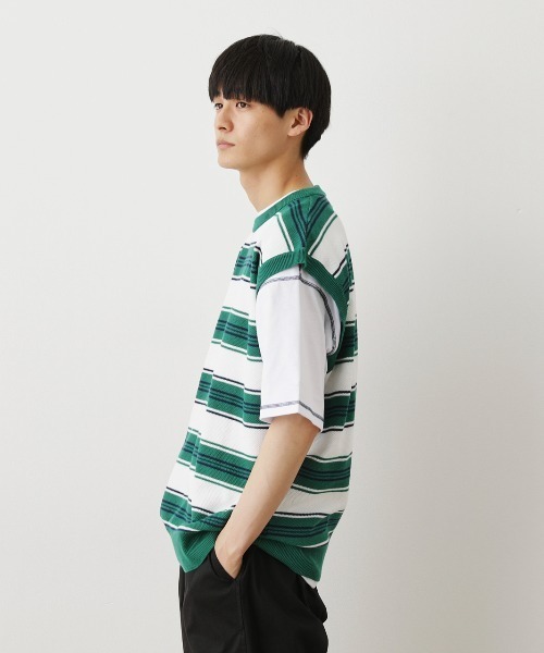 RODEO CROWNS WIDE BOWL(ロデオクラウンズワイドボウル)の「ニットベスト(ベスト・メンズ・ベージュ/ブラック系その他/ホワイト系その他・MEDIUM/LARGE)」の7枚目の写真