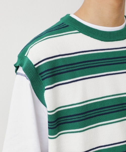 RODEO CROWNS WIDE BOWL(ロデオクラウンズワイドボウル)の「ニットベスト(ベスト・メンズ・ベージュ/ブラック系その他/ホワイト系その他・MEDIUM/LARGE)」の6枚目の写真