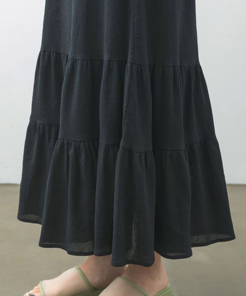 RETRO GIRL（レトロガール）の「楊柳ティアードSK（スカート・レディース・ブラック/ブルー/オフホワイト/ピンク・FREE）」の21枚目の写真