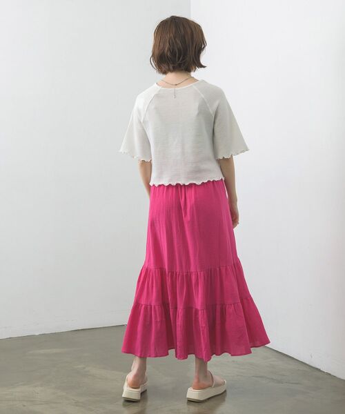 RETRO GIRL（レトロガール）の「楊柳ティアードSK（スカート・レディース・ブラック/ブルー/オフホワイト/ピンク・FREE）」の17枚目の写真