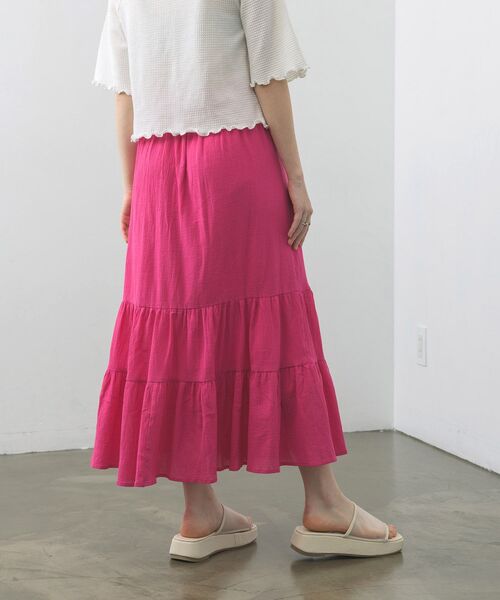 RETRO GIRL（レトロガール）の「楊柳ティアードSK（スカート・レディース・ブラック/ブルー/オフホワイト/ピンク・FREE）」の22枚目の写真