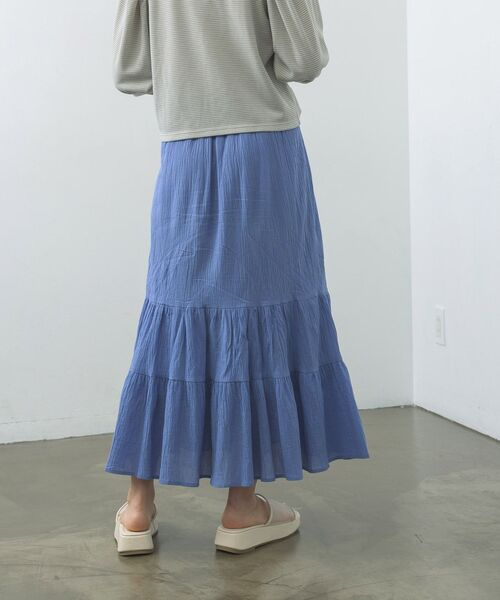 RETRO GIRL（レトロガール）の「楊柳ティアードSK（スカート・レディース・ブラック/ブルー/オフホワイト/ピンク・FREE）」の14枚目の写真