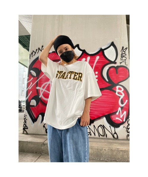 STARTER（スターター）の「STARTER/ロゴプリント半袖Tシャツ（Tシャツ/カットソー・メンズ・ブラック/ホワイト系その他/グリーン/ホワイト・X-LARGE/LARGE/MEDIUM）」の2枚目の写真