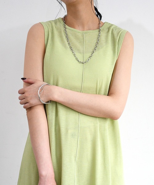 sango（sango）の「センターメロウシアータンクトップ（タンクトップ・レディース・オフホワイト/グリーン/ブラック・FREE）」の3枚目の写真