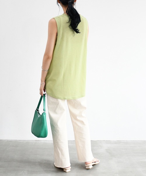 sango（sango）の「センターメロウシアータンクトップ（タンクトップ・レディース・オフホワイト/グリーン/ブラック・FREE）」の19枚目の写真