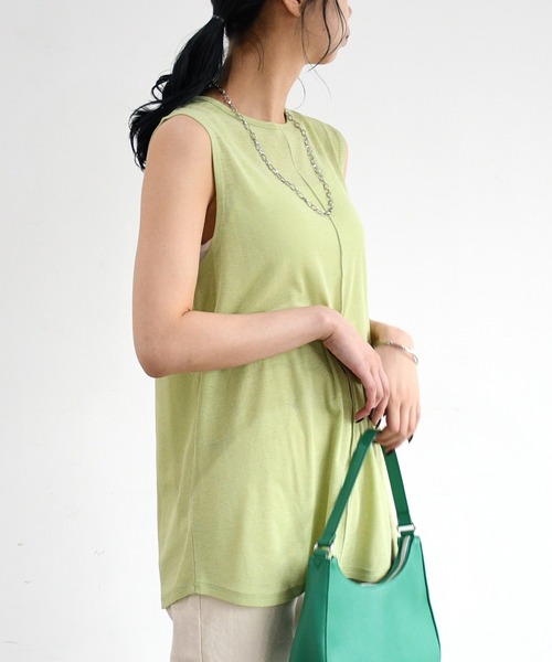 sango（sango）の「センターメロウシアータンクトップ（タンクトップ・レディース・オフホワイト/グリーン/ブラック・FREE）」の11枚目の写真