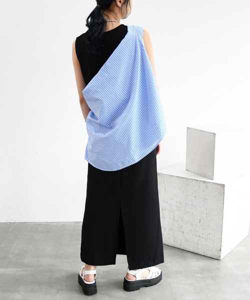 sango（sango）の「センターメロウシアータンクトップ（タンクトップ・レディース・オフホワイト/グリーン/ブラック・FREE）」の8枚目の写真