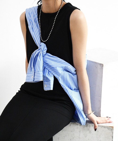 sango（sango）の「センターメロウシアータンクトップ（タンクトップ・レディース・オフホワイト/グリーン/ブラック・FREE）」の12枚目の写真