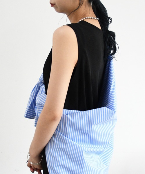 sango（sango）の「センターメロウシアータンクトップ（タンクトップ・レディース・オフホワイト/グリーン/ブラック・FREE）」の5枚目の写真