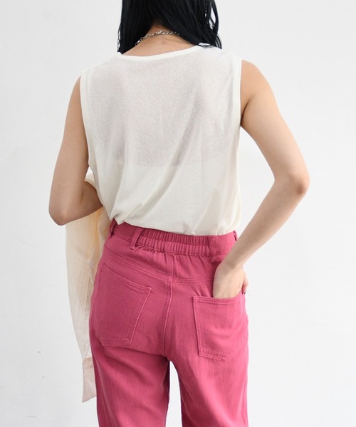 sango（sango）の「センターメロウシアータンクトップ（タンクトップ・レディース・オフホワイト/グリーン/ブラック・FREE）」の13枚目の写真