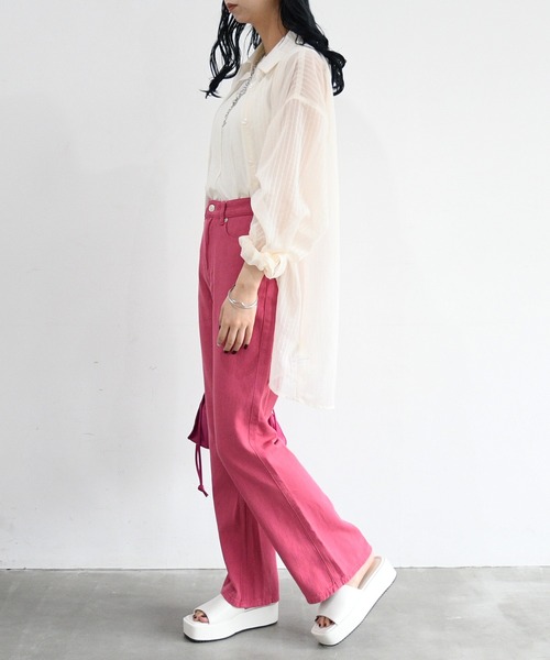 sango（sango）の「センターメロウシアータンクトップ（タンクトップ・レディース・オフホワイト/グリーン/ブラック・FREE）」の6枚目の写真