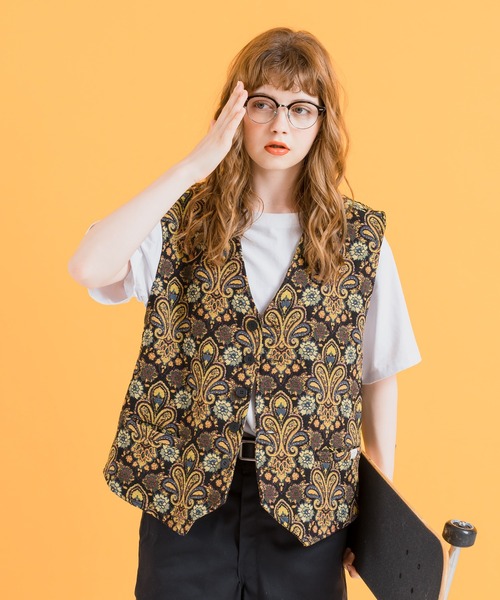 MUHET（ミュエータ）の「アソートジャガードジレ（ベスト・レディース・ブラック/ブラウン/アイボリー・MEDIUM/X-LARGE）」の7枚目の写真