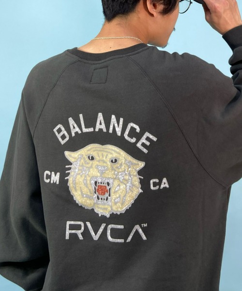 RVCA（ルーカ）の「【ZOZOTOWN限定】RVCA/ルーカ オーバーサイズ トレーナー/クルーネック ラグランスリーブ/アニマル柄 トラ柄/バックプリントスウェット BC042-037（スウェット・メンズ・グリーン/ブラック/ホワイト・M/L/S）」の14枚目の写真