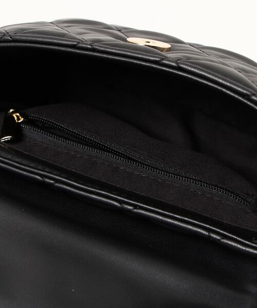 mysty woman（ミスティウーマン）の「キルティングチェーンBAG 157060（ショルダーバッグ・レディース・アイボリー/ブラック/イエロー・FREE）」の8枚目の写真