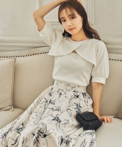 mysty woman（ミスティウーマン）の「キルティングチェーンBAG 157060（ショルダーバッグ・レディース・アイボリー/ブラック/イエロー・FREE）」の13枚目の写真