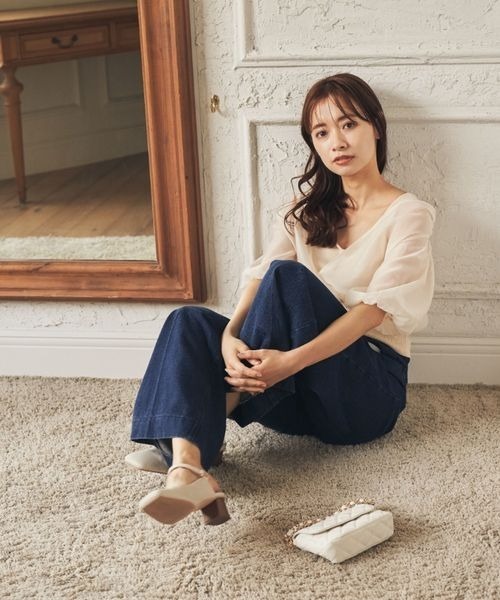 mysty woman（ミスティウーマン）の「キルティングチェーンBAG 157060（ショルダーバッグ・レディース・アイボリー/ブラック/イエロー・FREE）」の4枚目の写真