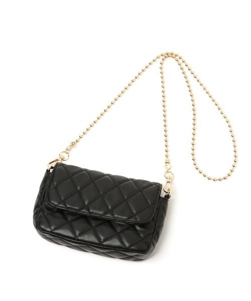 mysty woman（ミスティウーマン）の「キルティングチェーンBAG 157060（ショルダーバッグ・レディース・アイボリー/ブラック/イエロー・FREE）」の10枚目の写真