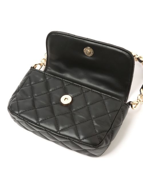 mysty woman（ミスティウーマン）の「キルティングチェーンBAG 157060（ショルダーバッグ・レディース・アイボリー/ブラック/イエロー・FREE）」の6枚目の写真