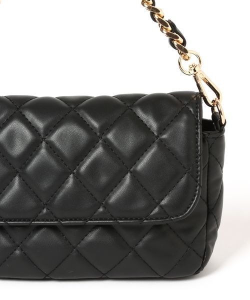 mysty woman（ミスティウーマン）の「キルティングチェーンBAG 157060（ショルダーバッグ・レディース・アイボリー/ブラック/イエロー・FREE）」の5枚目の写真
