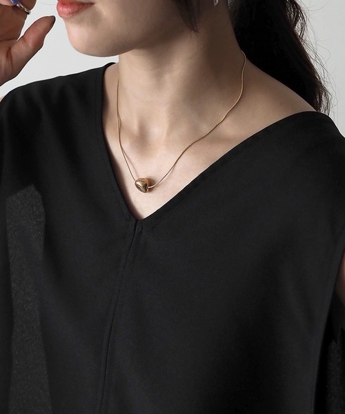 Riberry（リベリー）の「【ニッケルフリー】　ビーンズネックレス（ネックレス・レディース・シルバー/ゴールド・FREE）」の4枚目の写真