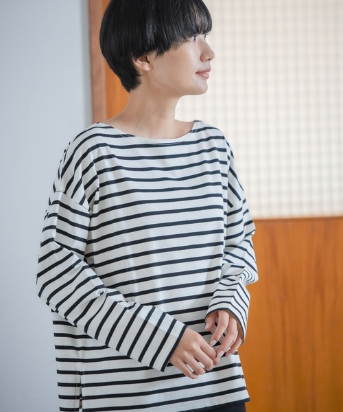 tシャツ ●フリンジボーダープルオーバー レディース URBAN RESEARCH DOORS tシャツ ボーダーワイドプルオーバー